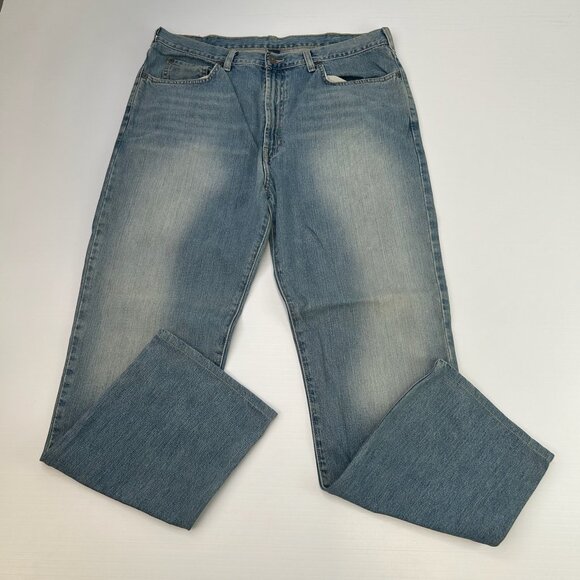 Polo Ralph Lauren Jean Men 36 Dungaree Distress Retro 36x31 Denim Work Core Ex - Picture 1 of 14